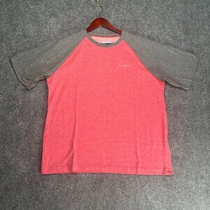 Columbia Tee Shirt Mens Large Red Gray  Short Sleeve Crew Neck Omni Wick Regular